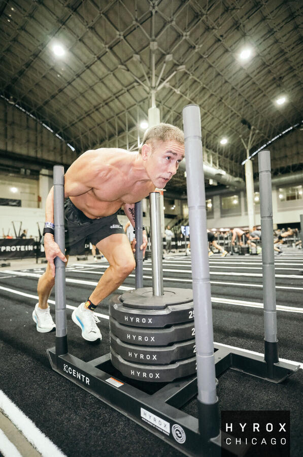HYROX Chicago — sled push